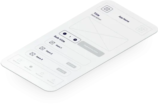 Mobile app wireframe and UX design